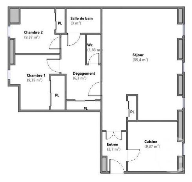 Appartement F4 à vendre - 4 pièces - 77.32 m2 - BUSSY ST GEORGES - 77 - ILE-DE-FRANCE - Century 21 Victoire Immobilier