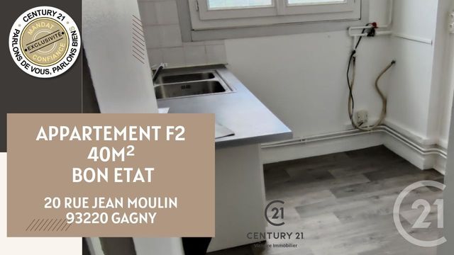 Appartement F2 à vendre - 2 pièces - 39.82 m2 - GAGNY - 93 - ILE-DE-FRANCE - Century 21 Victoire Immobilier